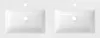 Mexen Otis lavabo encastré double 121 x 46,5 cm, blanc Voir les images du produit 2