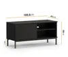 TV-kast Dallas 1D, TV-meubel met 1 deur, woonkamerkast, met Productafbeelding-voorbeeld 3