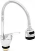 A chrome kitchen faucet with a flexible neck and spray head, shown against a white background. Podgląd zdjęcia produktu