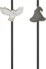 Strohhalme mit Zauberer-Aufklebern 10 Stück schwarz 20cm - Produktbild-Vorschau 1