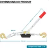 Wiltec Palan manuel à câble - Charge max. 4000 kg - 3 m - Voir les images du produit 7