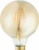 A close-up of a clear, globe-shaped LED light bulb with a gold-colored base. Náhľad obrázku produktu