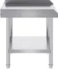 SucceBuy Table de travail 24 x 24 x 26 pouces en acier Voir les images du produit 1