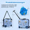COSTWAY 2tlg Kinderkoffer + Rucksack, 12"+18" Kindertrolley Produktbild-Vorschau 2