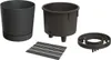 A set of components for a tomato planter, including the outer pot, an inner pot with legs, and support rods. Produktbild-Vorschau