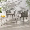 home24 Gartenstuhl - 2er-Set - Stahl / Polyester Produktbild-Vorschau 2