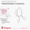 STEIGNER Guarnizione doccia curva UK03 50 cm (1 pz.) nero - Anteprima dell’immagine prodotto 5