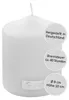 Fink CANDLE, metallic Stumpenkerze, Paraffin, weiß, L. 8 Produktbild-Vorschau 3