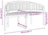 vidaXL Bananenbank 151 cm Massivholz Teak Produktbild-Vorschau 7