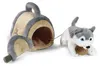 Peluche Husky avec cage, 13 cm, écologique Voir les images du produit 2