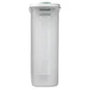 A clear, front-facing studio shot of a tall, translucent white plastic food storage container with a light green lid. Produktbild-Vorschau