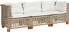 A three-seater sofa with white cushions and a woven beige frame, shown against a white background. Produktbild-Vorschau