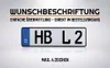 2 Stück 40x11cm Kennzeichen Wunkschkennzeichen DIN- PKW LKW Produktbild-Vorschau 2