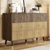 Kommode Sideboard - 120x40x81 cm, Dunkelbraun und Hell - 6 Produktbild-Vorschau 7
