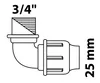 Kirchhoff Verbindungswinkel 90°,  32 mm x 1"IG für HDPE Produktbild-Vorschau 4