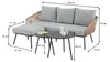 Gartenlounge MYKONOS, braun/grau - Balkon Lounge Sofa mit Produktbild-Vorschau 7