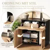 Commode vintage avec structure en bois & côtés noirs - le Voir les images du produit 8