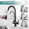 Homelody Küchenarmatur Schwarz Edelstahl, 3-in-1 mit Produktbild-Vorschau 3