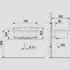 Technical drawing with dimensions of a sink or basin. Produktbild-Vorschau