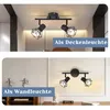 ZMH reflektor sufitowy 2 płomienny Czarny E14 Styl Vintage Podgląd zdjęcia produktu 5
