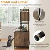 COSTWAY Kattenkast met planken, kattenbakmeubel, kattenhuis Productafbeelding-voorbeeld 7