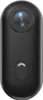 A close-up, front-facing view of a small, black action camera against a white background. Produktbild-Vorschau