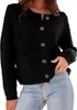 ASKSA Cardigan femme col rond boutonné Pull manches longues Voir les images du produit 1