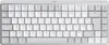 A top-down view of a white and gray Logitech MX Mini Mechanical keyboard for Mac. Produktbild-Vorschau