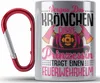 Trendation - Feuerwehr Frau Edelstahl Tasse Karabiner Produktbild-Vorschau 1