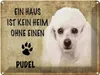 vianmo Blechschild 30x40 cm Pudel Hund Produktbild-Vorschau 1
