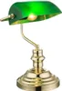 Retro LED Schreibtischlampe Messing mit Lampenschirm Grün, Produktbild-Vorschau 2