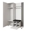 Armoire LIVIA – Ensemble vestiaire avec miroir et cintres, Voir les images du produit 3
