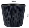 Květináč SANDY ROUND s vkladem 12,8 cm - barva: antracit Voir les images du produit 7