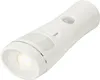A white LED flashlight with a motion sensor and a power button, shown against a white background. Produktbild-Vorschau