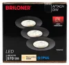 Briloner LED Einbauleuchten 3er Set Eisengrau 570lm 3000K Produktbild-Vorschau 8