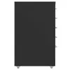 vidaXL Aktenschrank mit Rollen Schwarz 28x41x69 cm Metall - Produktbild-Vorschau 4