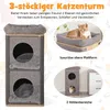 COSTWAY 3-poziomowy drapak dla kota, domek dla kota z Podgląd zdjęcia produktu 4