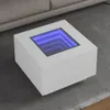vidaXL LED-Couchtisch Weiß 60x60x40 cm Holzwerkstoff Produktbild-Vorschau 2