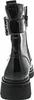 A close-up, rear view of a black patent leather boot with a platform sole. Produktbild-Vorschau