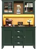 Mobiletto da cucina, credenza, verde, 120x40x179 cm, con Anteprima dell’immagine prodotto 6