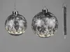 LED Deko Kugel FROSTY WINTERWALD zum aufhängen D. 10cm grau Produktbild-Vorschau 3