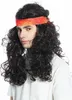 WIG ME UP Perücke Stirnband lang Locken lockig braun Hippie Produktbild-Vorschau 2