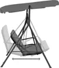 HinHocker Hollywoodschaukel 3-Sitzer mit Sonnendach, Grau, Produktbild-Vorschau 6