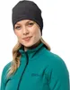 A woman wearing a gray beanie and a teal jacket. Produktbild-Vorschau