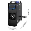 A black diesel heater with a blue fuel cap and control panel, shown from a three-quarter angle on a white background. Voir les images du produit