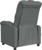 Rear view of a dark gray fabric recliner chair. Náhľad obrázku produktu