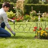 Relaxdays Beetzaun Metall, 8 modulare Zaunelemente Produktbild-Vorschau 3