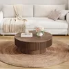 75 cm runder Couchtisch mit Stauraum, moderner Couchtisch Produktbild-Vorschau 6
