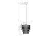 A technical drawing with dimensions of a chandelier. Produktbild-Vorschau