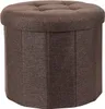 A brown storage ottoman is shown against a white background. Náhled obrázku produktu